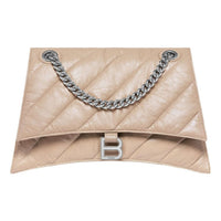 (WMNS) Balenciaga Crush Medium Chain Bag Quilted 'Light Brown' 716393210J02906