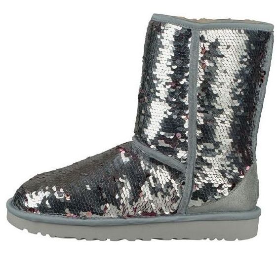 (WMNS) UGG Classic Short Sequin 'Silver' 1094982-SLVR