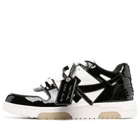 Off-White Out Of Office Low-Top Patent Sneaker 'Black White' OMIA189F22LEA0060110