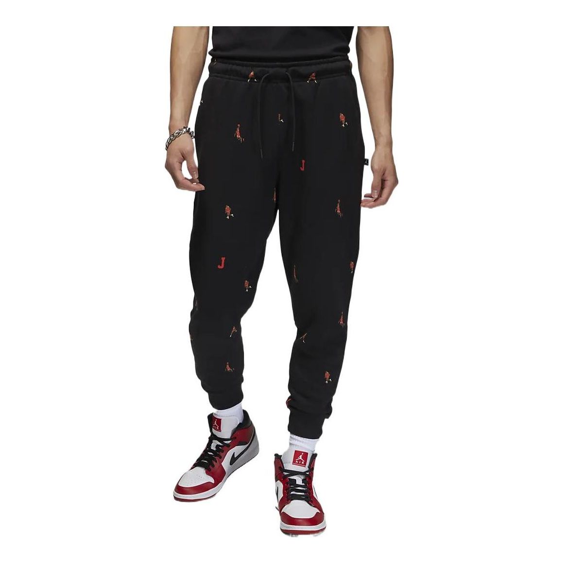 Air Jordan Brand Knit Bundle Feet Sports Pants Men's Black DV9391-010