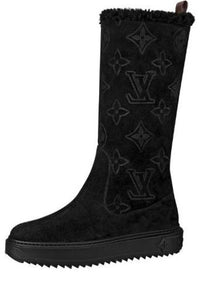 (WMNS) LOUIS VUITTON LV Breezy Small Cowhide Suede Black 1A5MGT