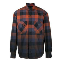 Men's KENZO Plaid Shoulder Drop Long Sleeves Shirt Red FA65CH5001LJ-88