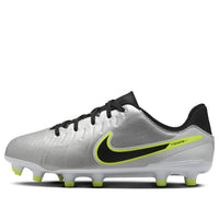 (GS) Nike JR. Tiempo Legend 10 Academy MG 'Metallic Silver Black Volt' DV4348-001