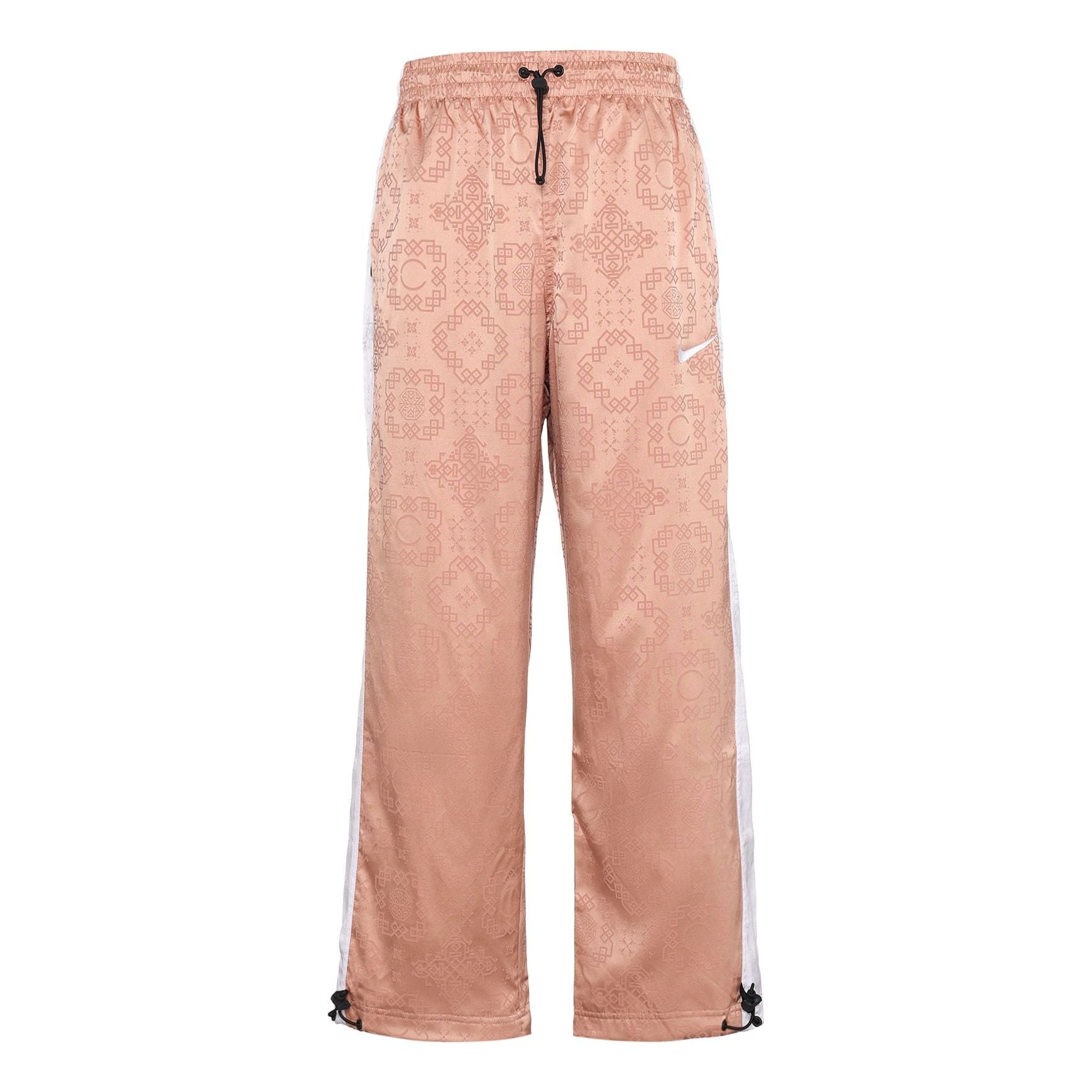 Nike x CLOT Rose Gold Silk Pattern Track Pants For Men Pink CT4088-605