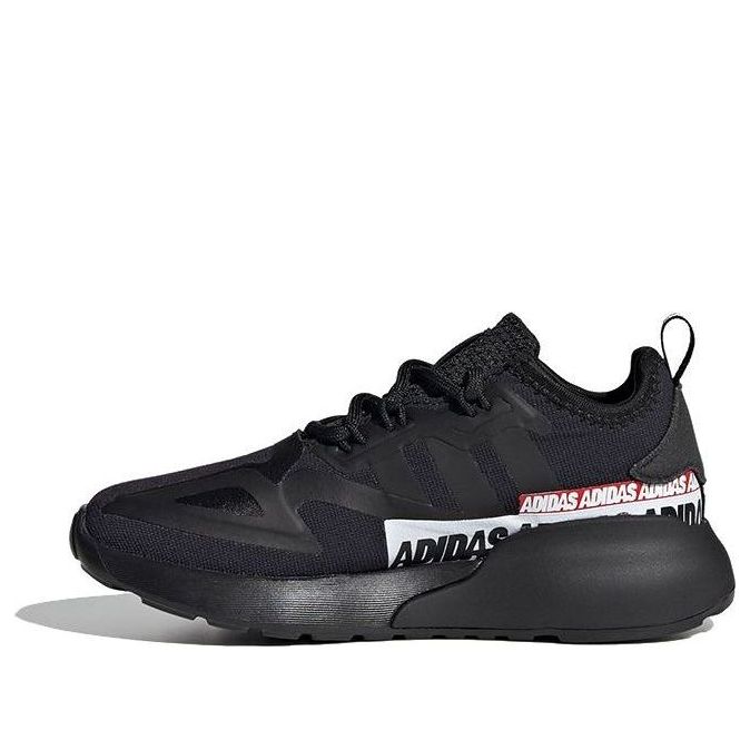 (GS) adidas ZX 2K J 'Wordmark Heel Stripe - Black' FX5226