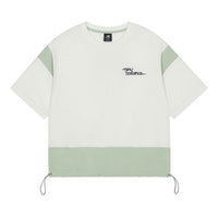 (WMNS) New Balance Colorblock Loose Round Neck Pullover Short Sleeve White AWT13300-IV