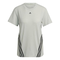(WMNS) adidas Train Icons 3-Stripes T-Shirt Asia Sizing 'Green' HK6976
