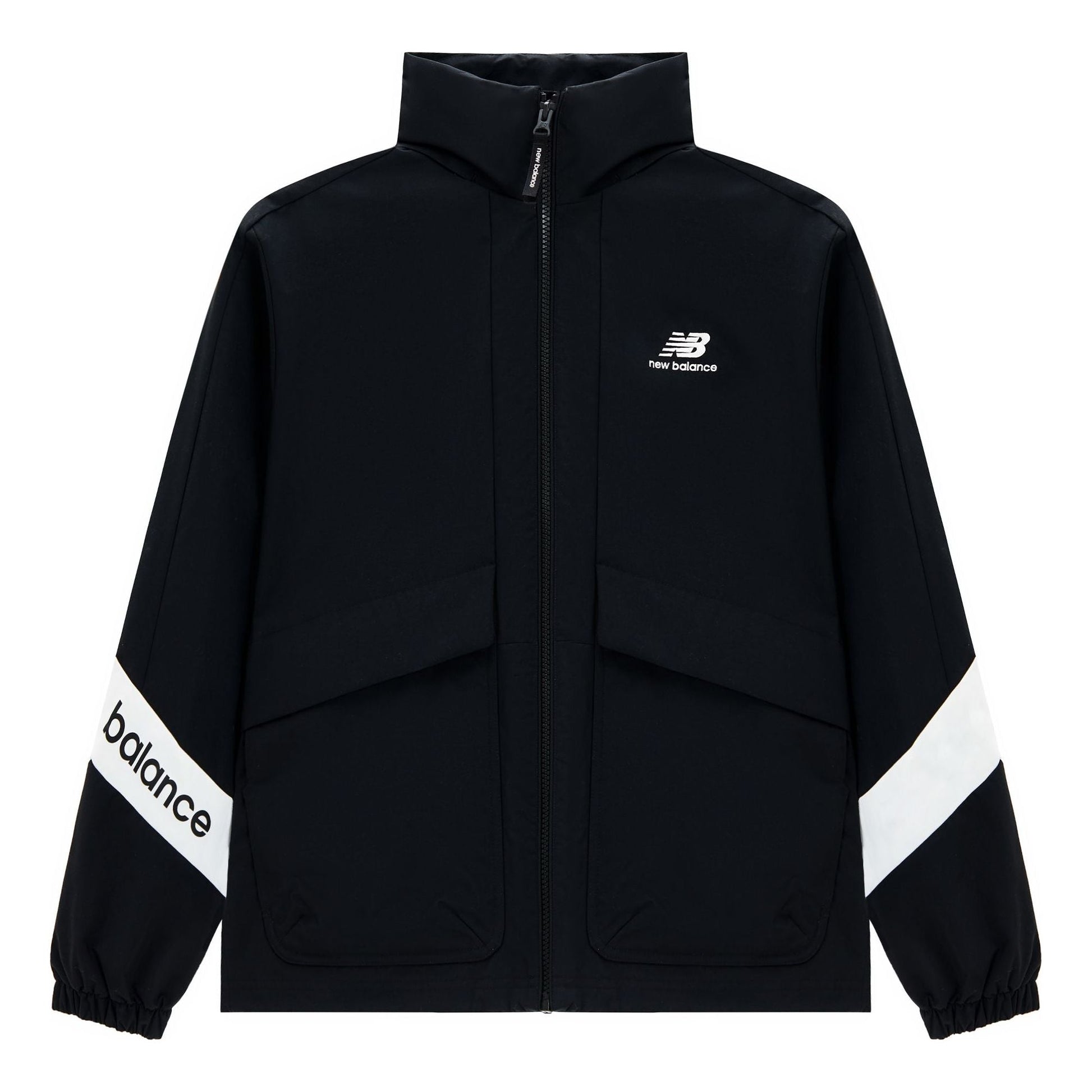 New Balance Lifestyle Jacket Asia Sizing 'Black White' 5AD12103-BK
