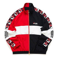 FILA MENS Multicolor Sports Stand Collar Tat Jacket Red T11M122705A-RD