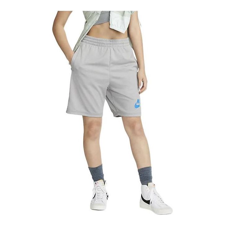Men's Nike Gradient Logo Straight Casual Gray Shorts DH2969-063