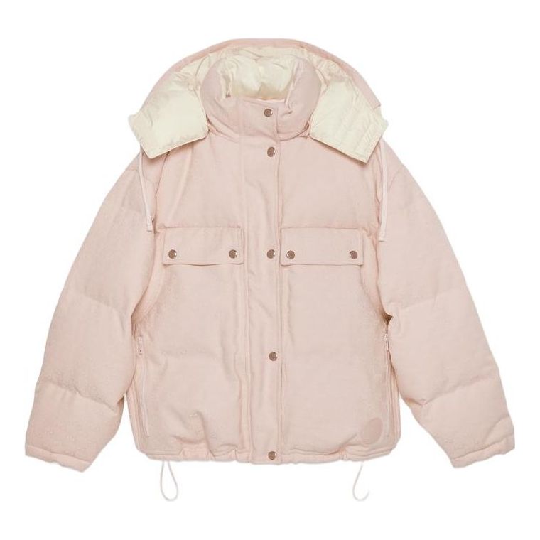 (WMNS) Gucci GG Cotton Canvas Puffer Jacket 'Light Pink' 774871-Z9AAR-5677