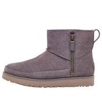 (WMNS) UGG Classic Zip Mini Suede 'Grey Purple' 1113590-NHT