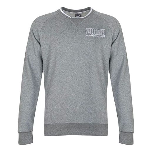 PUMA Casual Sports Breathable Alphabet Round Neck Pullover Gray 844126-03