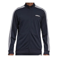 adidas ESSENTIALS Stripe Elastic Sports Jacket Black DU0445