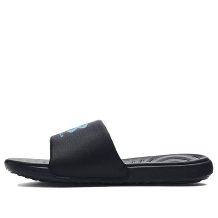 (GS) Under Armour Ansa Fixed Slide 'Black Blue Surf' 3023789-009