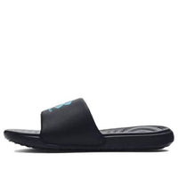 (GS) Under Armour Ansa Fixed Slide 'Black Blue Surf' 3023789-009