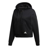 (WMNS) adidas Mh 3S Dk Hd Sports Hooded Jacket Coat Black DX7970