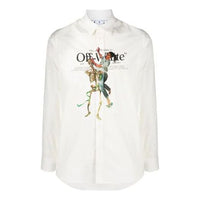 Off-White Chest Painting Printing Shirt White OMGA138F20FAB0020140