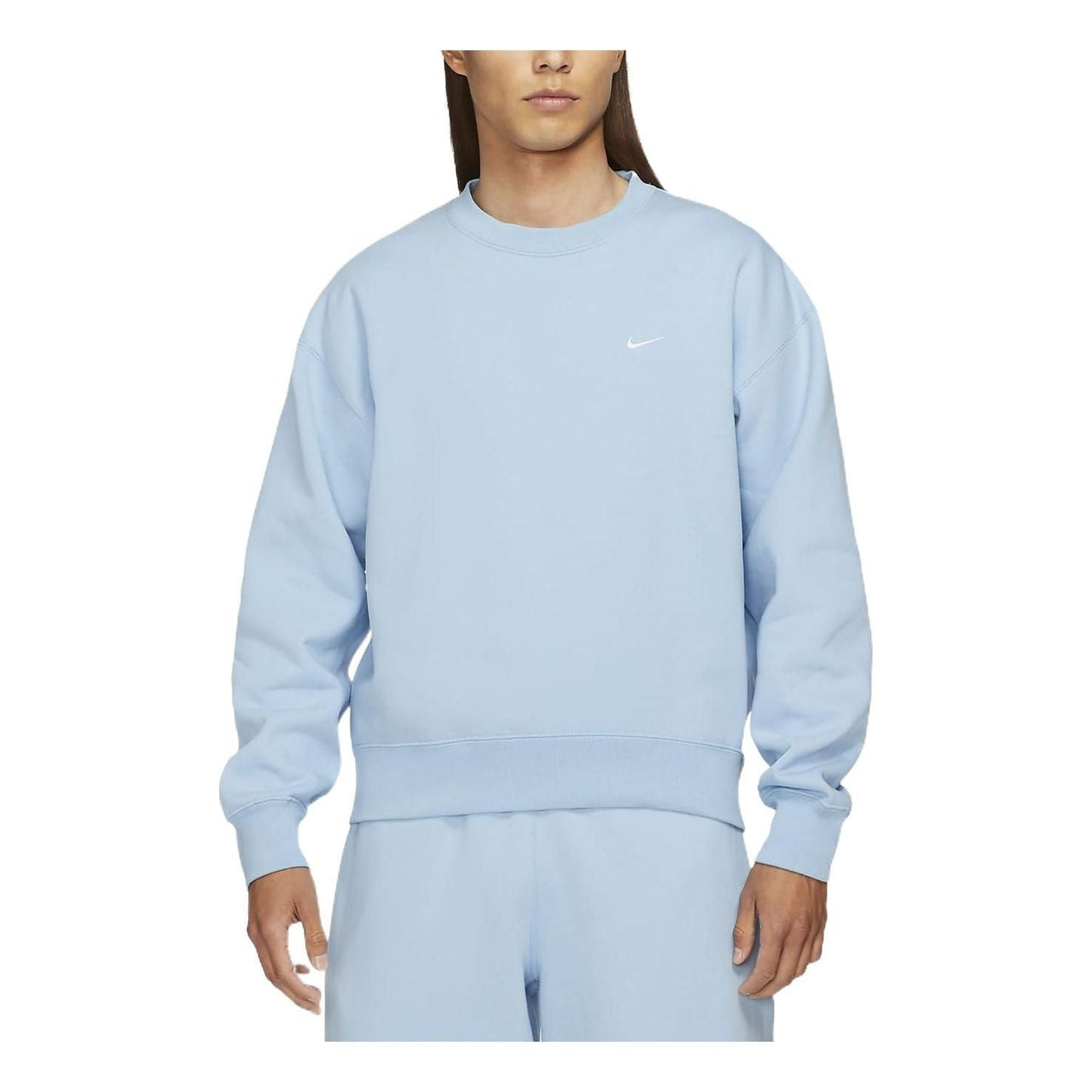 Men's Nike Logo Printing Pattern Pullover Round Neck Long Sleeves Blue DA0318-436