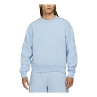 Men's Nike Logo Printing Pattern Pullover Round Neck Long Sleeves Blue DA0318-436