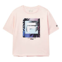 (WMNS) FILA Printing Short Sleeve Pink T-Shirt F11W028137F-PK