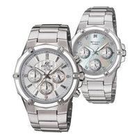 CASIO Minimalistic Casual EF-551D-7ASHN-3015DP-7A Silver Analog EF-551D-7A&SHN-3015DP-7A