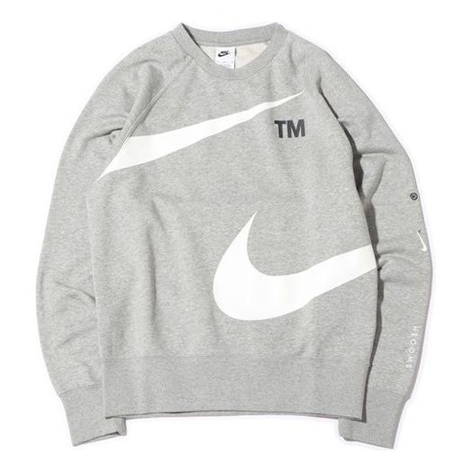 Men's Nike Logo Printing Round Neck Pullover Gray DD5994-063