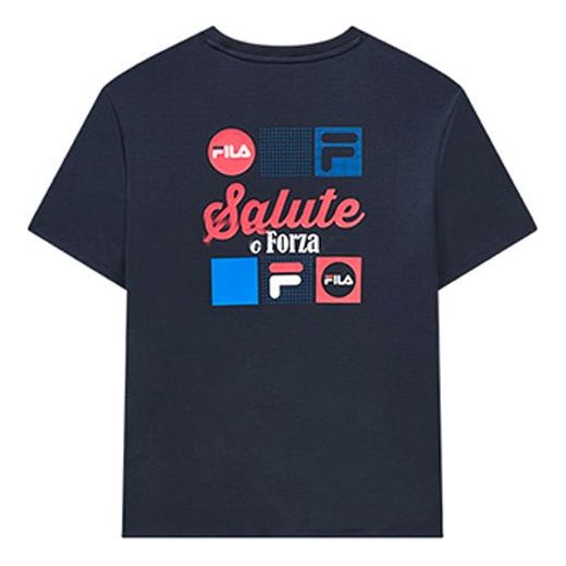(WMNS) FILA Logo Printing Knitting Blue F11W128152F-NV