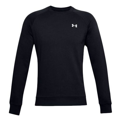 Men's Under Armour Rival Cotton Training Sports Round Neck Black 1357104-001