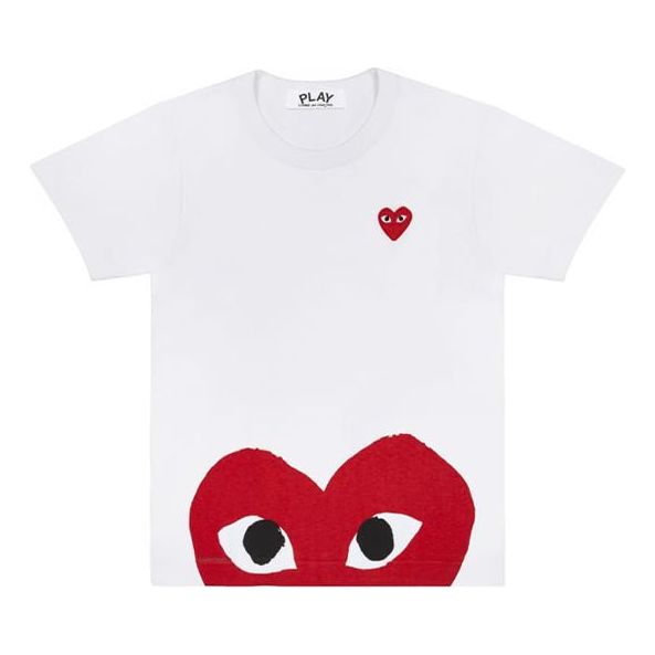 COMME des GARCONS PLAY Red Play Kawakubo Rei Short Sleeve White AZ-034-051-1