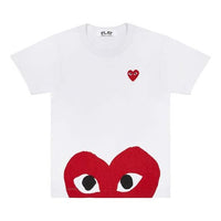 COMME des GARCONS PLAY Red Play Kawakubo Rei Short Sleeve White AZ-034-051-1