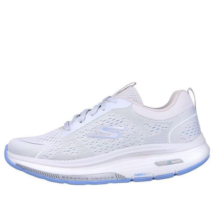 (WMNS) Skechers Go Walk Workout Walker 'White Blue' 124933-GYLB