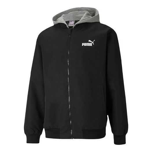 PUMA Block Hoodied Jacket 'Black White Grey' 587153-01