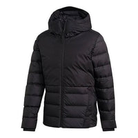 adidas originals Urban Jkt C.r. Stay Warm Splicing Solid Color Reflective hooded down Jacket Black FT2437
