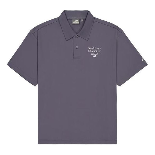 New Balance Athletics Polo Shirt Asia Sizing 'Dark Grey' NFE21021-DKG