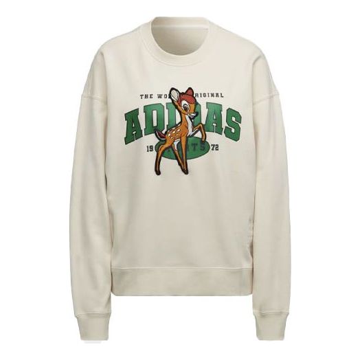 (WMNS) adidas Originals x Disney Bambi Pullover Sweatshirt 'Creamy White' HD2754