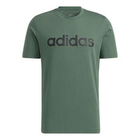 adidas neo M Ce Logo Tee Logo Printing Round Neck Sports Short Sleeve Green HC9949