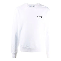 Off-White FW21 Logo Pattern Round Neck Long Sleeves Ordinary Version White OMBA025F21FLE0010110
