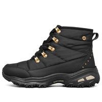 (WMNS) Skechers Dlites Weekender Puffer 'Black Gold' 167088-BKGD