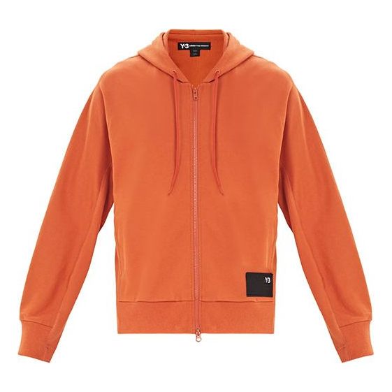 Men's Y-3 Solid Color Casual Hooded Drawstring Orange FJ0439