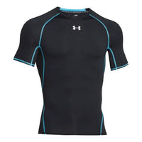 Men's Under Armour HeatGear Armour Short Sleeve Sports Tops Black 1257468-002