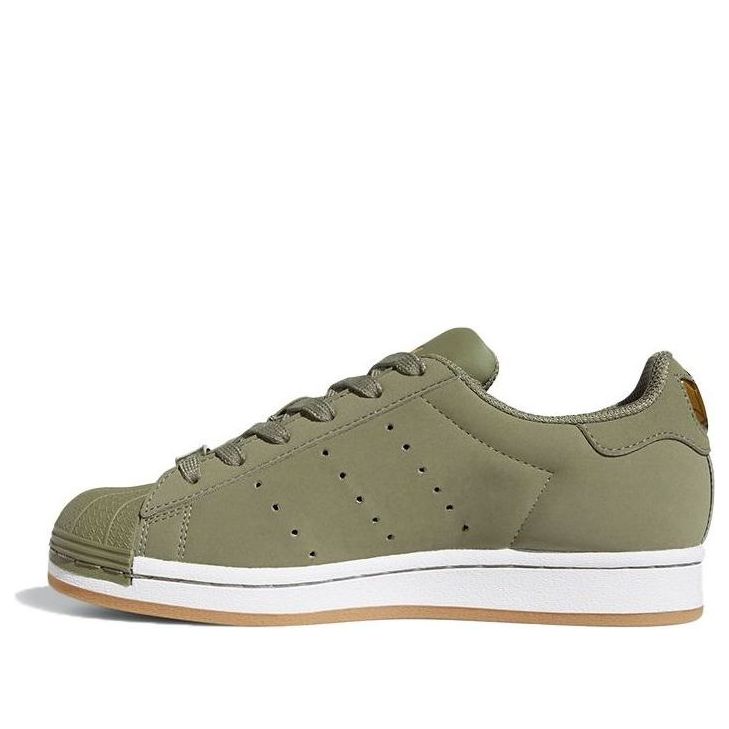 (GS) adidas Originals Superstar Pure Shoes 'Olive Green White' FZ2213