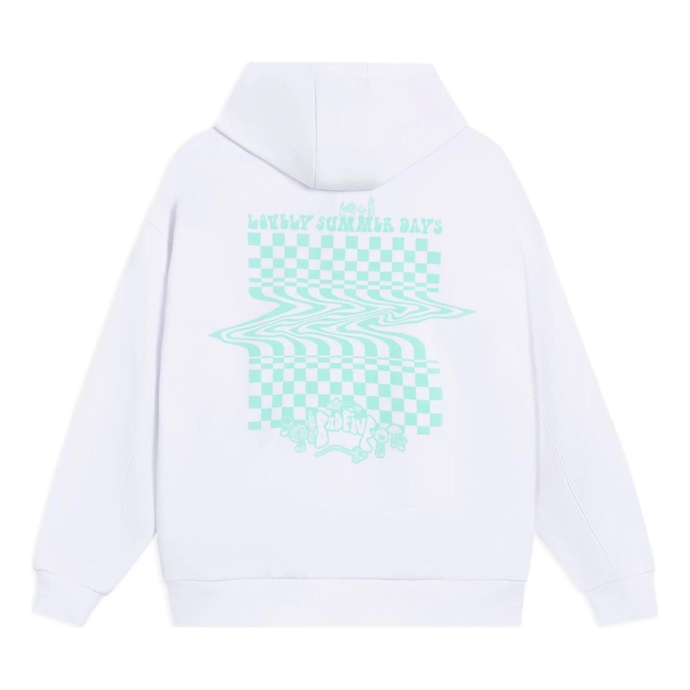 (WMNS) Li-Ning BADFIVE Casual Sport Hoodie 'White Aqua' AWDS646-1