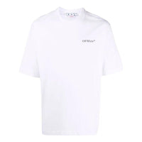 Men's Off-White SS22 Solid Color Alphabet Logo Printing Short Sleeve Version White T-Shirt OMAA119S22JER00401100110