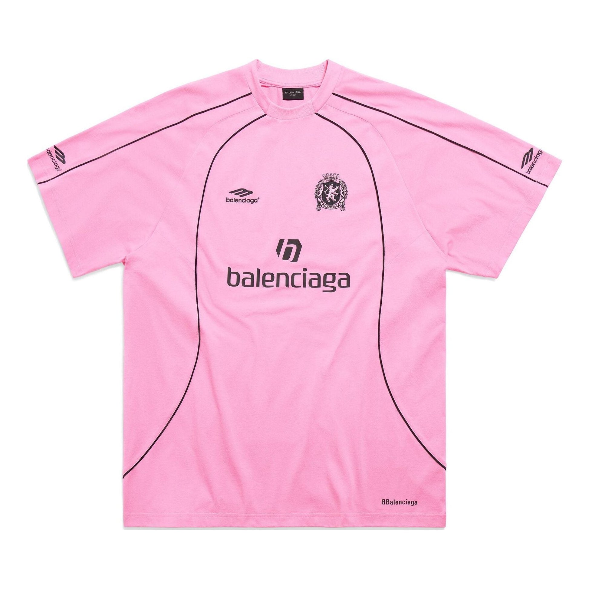 Balenciaga Soccer Series Miami Soccer Oversized T-shirt 'Pink' 777705TPVR71401