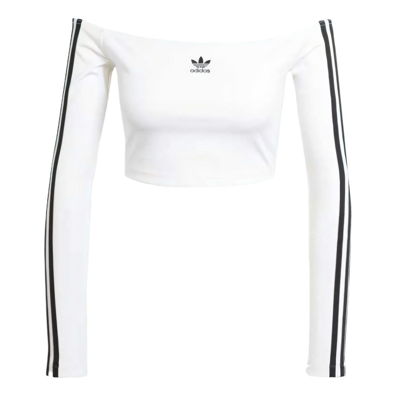 (WMNS) adidas Adicolor Off Shoulder Long Sleeve Long-Sleeve Top Asia Sizing 'White' JD0275