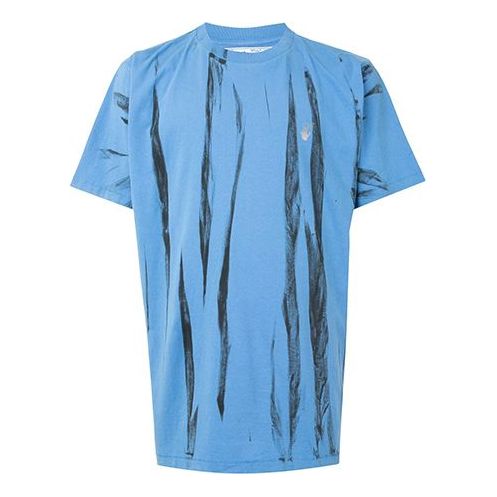 Off-White Reflective Arrow Tie Dye Short Sleeve Blue OMAA027T20JER0831080
