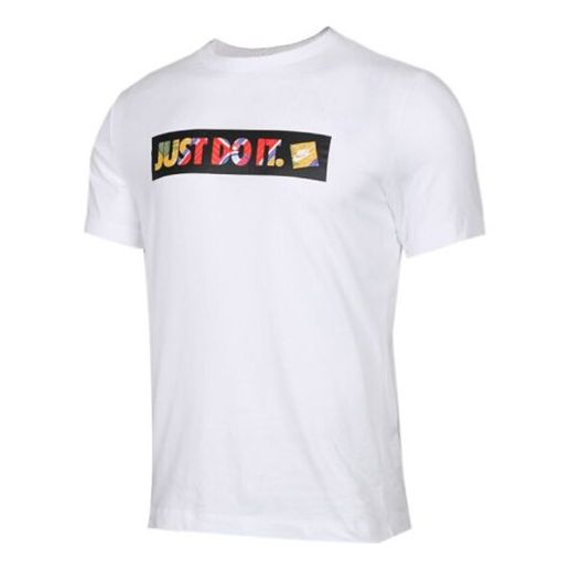 Nike just do it US Edition Sports Short Sleeve White BQ0169-100