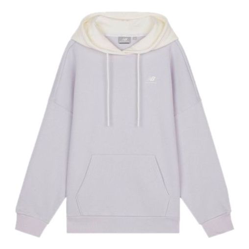 (WMNS) New Balance Contrasting Colors hooded Casual Hoodie Purple White Colorblock NCA3S512-DV