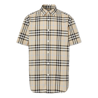 Men's Burberry SS21 Logo Plaid Loose Shirt 80386641